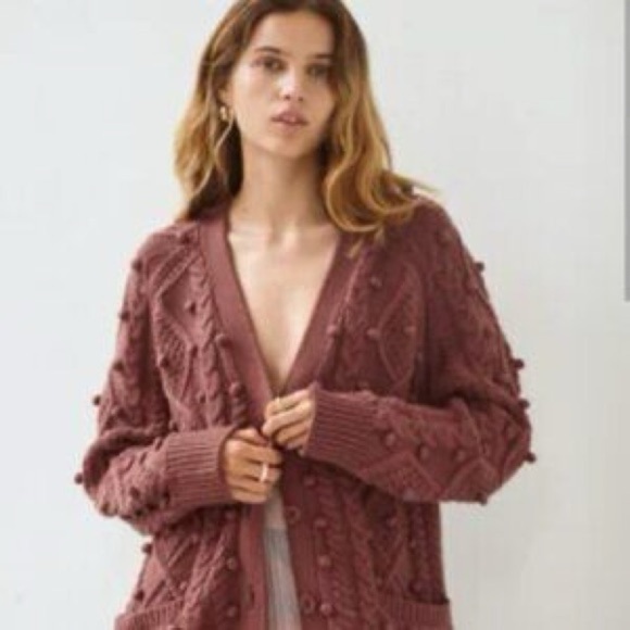 Aritzia Sweaters - ARITZIA Wilfred Diderot Cardigan Sweater Women’s Brown Size 2XL Boho Slouchy